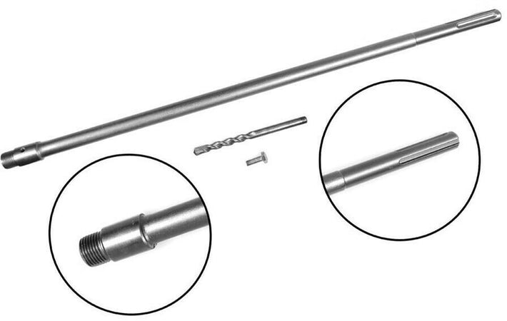 Asta Barra 60 Cm Attacco Grande Max Prolunga 600 Mm Per Fresa Carotatrice Tazza Punte Trapano Tools