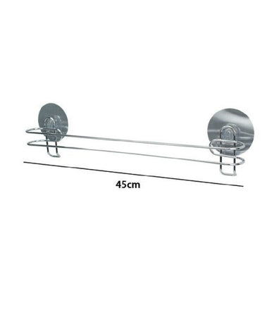 Asta Barra Porta Asciugamani 45 Cm Montaggio A Parete Bagno Con Biadesivo 79845