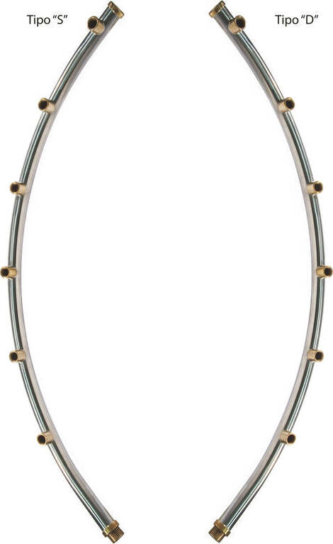 Asta atomizzatore curva Ø ventola 600mm e raggio 345mm