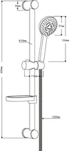 Asta Doccia Saliscendi 006 Completo Doccetta 3 Funzioni Multigetto H 65 CM Fai da te/Attrezzature per cucine e bagni/Attrezzature per bagni/Docce e componenti doccia/Sistemi saliscendi per vasche da bagno e docce Ogomondo - Martina Franca, Commerciovirtuoso.it
