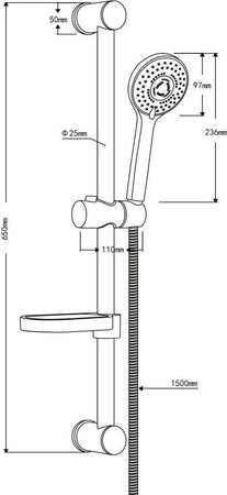 Asta Doccia Saliscendi 006 Completo Doccetta 3 Funzioni Multigetto H 65 CM Fai da te/Attrezzature per cucine e bagni/Attrezzature per bagni/Docce e componenti doccia/Sistemi saliscendi per vasche da bagno e docce Ogomondo - Martina Franca, Commerciovirtuoso.it