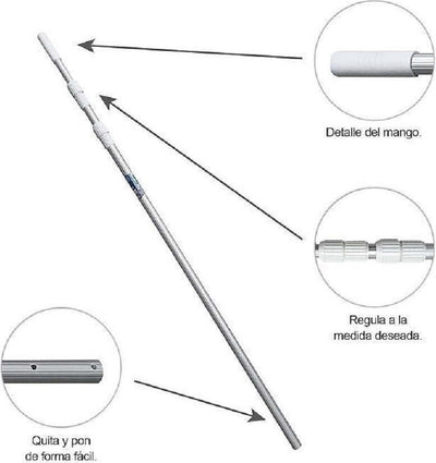 Asta Manico Telescopico Da 360 Cm In Allumino Per Retino Pulizia Piscina 42399 Giardino e giardinaggio/Piscine vasche idromassaggio e accessori/Filtri pompe e accessori/Accessori e parti Trade Shop italia - Napoli, Commerciovirtuoso.it