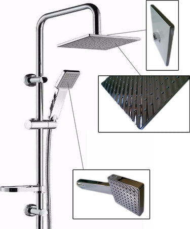 ASTA SALISCENDI CROMATA COLONNA DOCCIA SOFFIONE FISSO DOCCETTA SATURN 9005 Fai da te/Attrezzature per cucine e bagni/Attrezzature per bagni/Rubinetti per docce e vasche da bagno e parti/Sistemi per vasche da bagno e docce Trade Shop italia - Napoli, Commerciovirtuoso.it