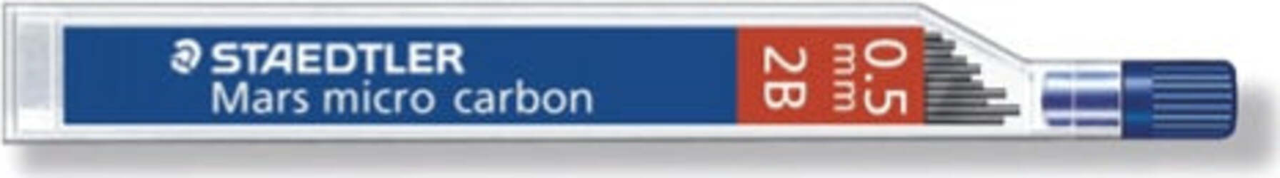 Astuccio 12 Mine Mars Micro - mina 0 5mm - gradazione 2B - Staedtler - conf. 12 astucci Cancelleria e prodotti per ufficio/Penne matite scrittura e correzione/Matite/Mine per portamine Eurocartuccia - Pavullo, Commerciovirtuoso.it