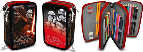 ASTUCCIO 3 ZIP 3 SCOMPARTI STAR WARS GUERRE STELLARI TRIPLO COMPLETO ACCESSORI Cancelleria e prodotti per ufficio/Scuola e materiale didattico/Materiale scolastico/Cartelle e zaini per la scuola/Astucci Trade Shop italia - Napoli, Commerciovirtuoso.it