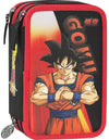 Astuccio 3 zip dragon ball nero/rosso/giallo