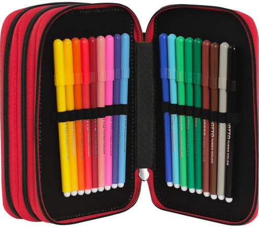 Astuccio 3 zip dragon ball nero/rosso/giallo