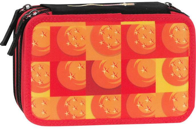 Astuccio 3 zip dragon ball nero/rosso/giallo