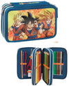 Astuccio 3 zip dragon ball nero/rosso/giallo