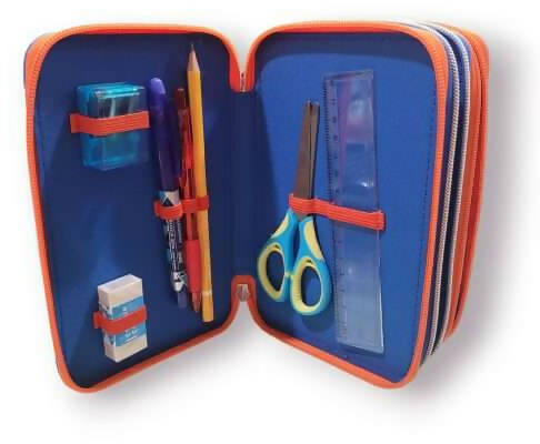Astuccio 3 Zip Sonic Prime per La Scuola per Bambini Seven