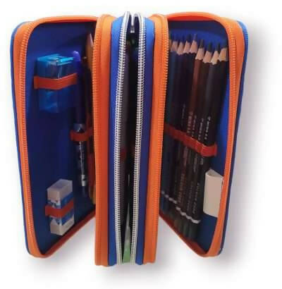 Astuccio 3 Zip Sonic Prime per La Scuola per Bambini Seven