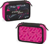 Astuccio-Comix-2win-3zip-Scomparti-Portapastelli-Penne-Scuola-Accessoriato-Fuxia