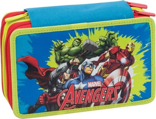 Astuccio-Completo-3-Zip-Avengers-Marvel-3-Scomparti-Elementari-Medie-Multicolore
