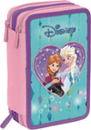 Astuccio-Completo-3-Zip-Frozen-Elsa-Anna-Accessoriato-Bambine-Scuola