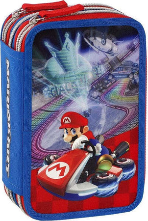 Astuccio-Corredo-Con-3-Zip-Mariokart-Portapastelli-Penna-Cancellabile-Scuola