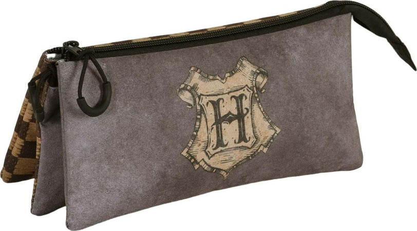 Astuccio-Harry-Potter-Squares-Astuccio-Triplo-FAN-2.0-Marrone-hogwarts