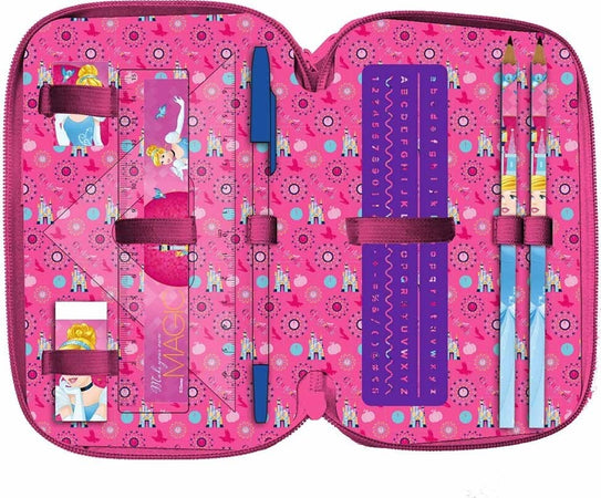 Astuccio Portapastelli Scuola 3 Zip Principesse Cenerentola Accessoriato Pennerelli Cancelleria e prodotti per ufficio/Scuola e materiale didattico/Materiale scolastico/Cartelle e zaini per la scuola/Astucci Trade Shop italia - Napoli, Commerciovirtuoso.it