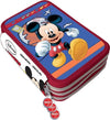 Astuccio-Portapastelli-Scuola-3-Zip-Topolino-Accessoriato-Pastelli-Pennarelli