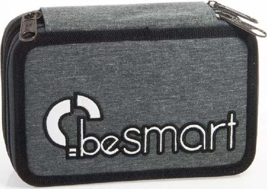 Astuccio-Portapastelli-Triplo-York-Grigio-Be-Smart-Portapenne-Accessori-Scuola