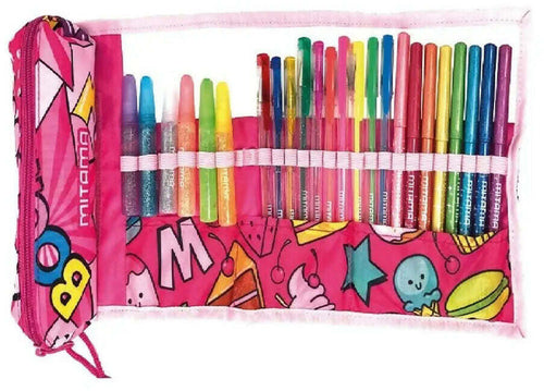 Astuccio roll penne glitter25 pz. mitama - seven