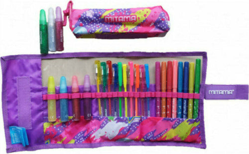 Astuccio roll penne glitter25 pz. mitama - seven