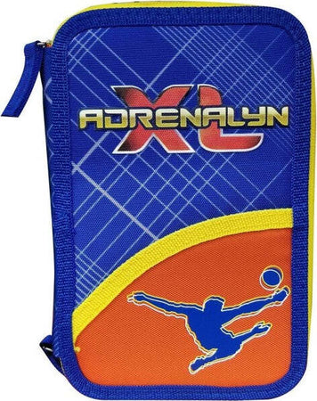 Astuccio-Scuola-Calciatori-Panini-Adrenalyn-Triplo-Completo-3-Zip-Per-Ragazzi