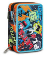 Astuccio Sj Triplo Boy Seven Astuccio per La Scuola 45 Pezzi per Bambini