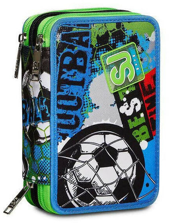 Astuccio Sj Triplo Boy Seven Astuccio per La Scuola 45 Pezzi per Bambini