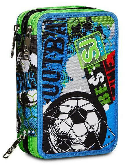 Astuccio Sj Triplo Boy Seven Astuccio per La Scuola 45 Pezzi per Bambini