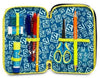 Astuccio Sj Triplo Boy Seven Astuccio per La Scuola 45 Pezzi per Bambini