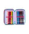 Astuccio Stitch E Lilo 3 Zip Per Scuola Elementare Completo Di Accessori Seven