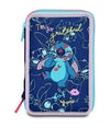 Astuccio Stitch E Lilo 3 Zip Per Scuola Elementare Completo Di Accessori Seven
