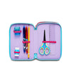 Astuccio Stitch E Lilo 3 Zip Per Scuola Elementare Completo Di Accessori Seven