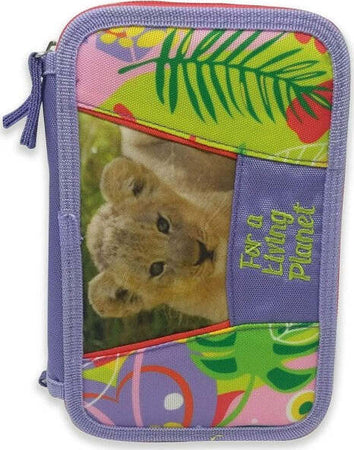 Astuccio-Wwf-Porta-Pastelli-Penne-3-Zip-Completo-Cancelleria-Collezione-Scuola