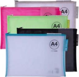 Astuccio zip - nylon - 35 5 x 25 5 cm - colori assortiti - Apli Cancelleria e prodotti per ufficio/Scuola e materiale didattico/Materiale scolastico/Cartelle e zaini per la scuola/Astucci Eurocartuccia - Pavullo, Commerciovirtuoso.it