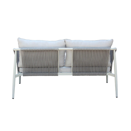 Salottino moderno per esterno "Bora Bora" in alluminio con corde da giardino