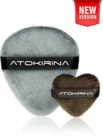 Atokirina Blender Puff 2.0 Beauty Blender 2x Applicatori per Trucco Fondotinta per Make-Up Perfetti Set Professionale Bellezza No Latex Tessuto Super Morbido Bordi Soft Atokirina Beauty