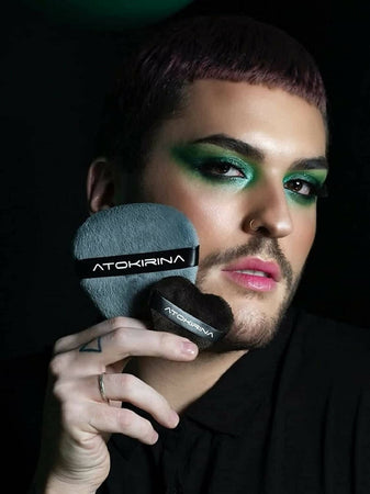 Atokirina Blender Puff 2.0 Beauty Blender 2x Applicatori per Trucco Fondotinta per Make-Up Perfetti Set Professionale Bellezza No Latex Tessuto Super Morbido Bordi Soft Atokirina Beauty