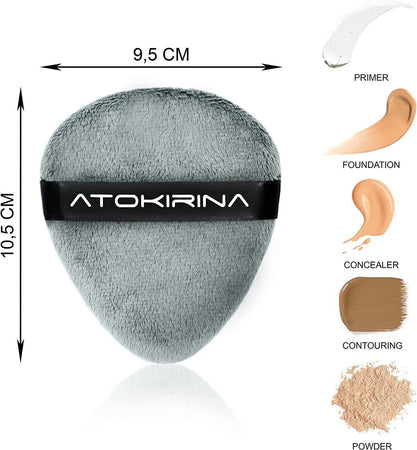 Atokirina Blender Puff 2.0 Beauty Blender 2x Applicatori per Trucco Fondotinta per Make-Up Perfetti Set Professionale Bellezza No Latex Tessuto Super Morbido Bordi Soft Atokirina Beauty