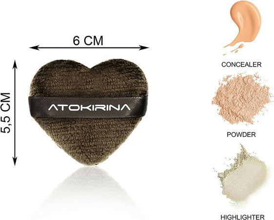 Atokirina Blender Puff 2.0 Beauty Blender 2x Applicatori per Trucco Fondotinta per Make-Up Perfetti Set Professionale Bellezza No Latex Tessuto Super Morbido Bordi Soft Atokirina Beauty