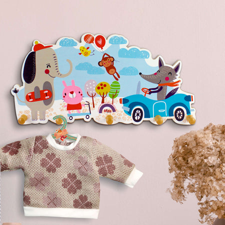 Attaccapanni - Happy Park Da Parete per Cameretta Bambini