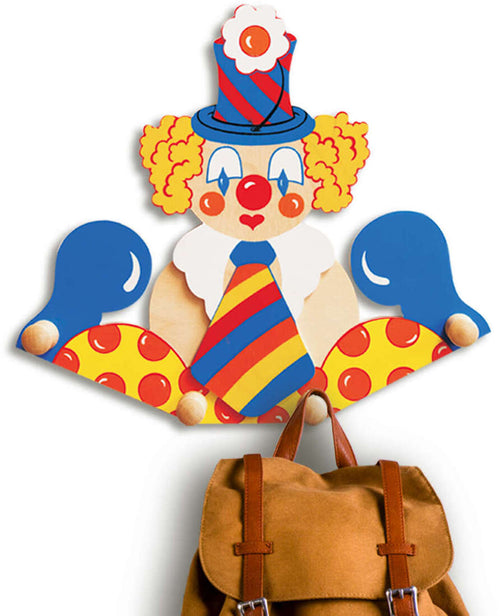 Attaccapanni – Clown Con La Cravatta Da Muro per Cameretta Bambini Dida