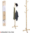 Attaccapanni Appendiabiti A Piantana Terra In Legno Naturale 6 Ganci 45x45x176cm Casa e cucina/Arredamento/Ingresso/Appendiabiti Trade Shop italia - Napoli, Commerciovirtuoso.it