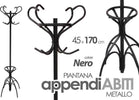 Attaccapanni Appendiabiti Piantana In Metallo Ganci Moderno Nero 45x170cm 756658 Casa e cucina/Arredamento/Ingresso/Appendiabiti Trade Shop italia - Napoli, Commerciovirtuoso.it