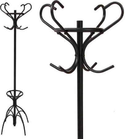 Attaccapanni Appendiabiti Piantana In Metallo Ganci Moderno Nero 45x170cm 756658 Casa e cucina/Arredamento/Ingresso/Appendiabiti Trade Shop italia - Napoli, Commerciovirtuoso.it