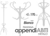 Attaccapanni Appendiabiti Piantana Metallo Bianco Ganci Moderno 45x170cm 756689 Casa e cucina/Arredamento/Ingresso/Appendiabiti Trade Shop italia - Napoli, Commerciovirtuoso.it