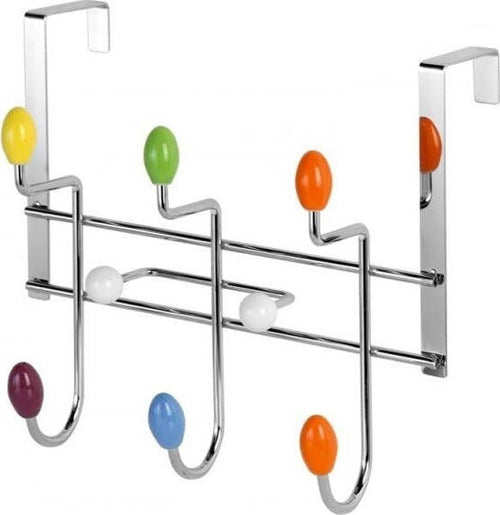 Attaccapanni Per Porta Appendiabiti Acciaio Cromato 8 Posti Appendino Casa e cucina/Arredamento/Ingresso/Appendiabiti Trade Shop italia - Napoli, Commerciovirtuoso.it