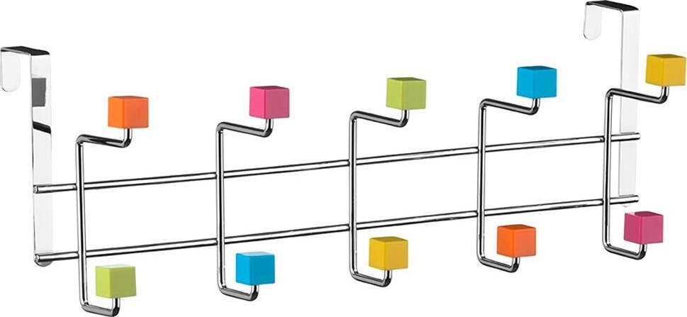 ATTACCAPANNI PER PORTA APPENDIABITI IN METALLO 10 POSTI POMELLI COLORATI 50X21CM Casa e cucina/Arredamento/Ingresso/Appendiabiti a parete Trade Shop italia - Napoli, Commerciovirtuoso.it