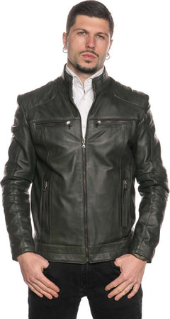 Attila---Biker-Uomo-Verde-in-vera-pelle