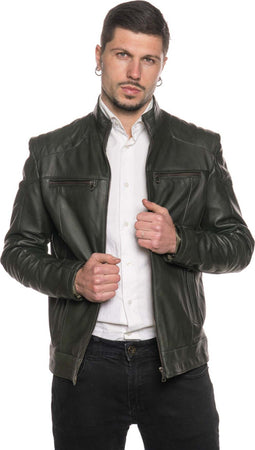 Attila---Biker-Uomo-Verde-in-vera-pelle